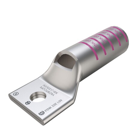 Burndy Cu compression long barrel flex conductor, single hole/W/ insp window, YAZ38TC12FX